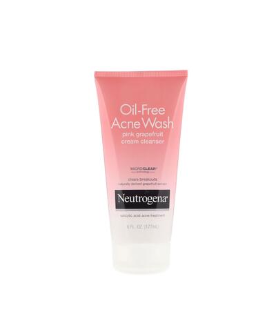 Neutrogena Oil-Free Acne Pink Grapefruit Cream Facial Cleanser 6 oz