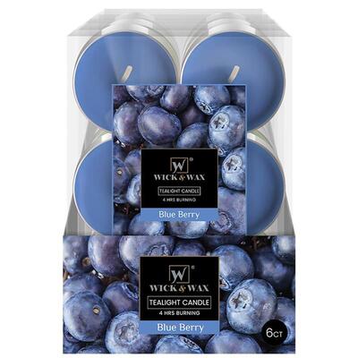 Wick & Wax Jumbo Tealight Candles Blue Berry