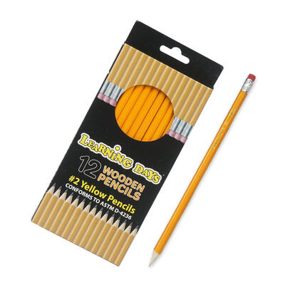 Yellow Pencil With Eraser 12ct #2