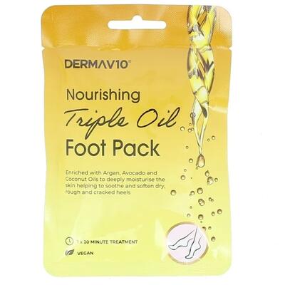 Derma V10 Nourishing Triple Oil Foot Pack 1 treatment