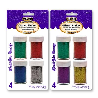 Bazic Primary Colour Glitter Shaker 8g