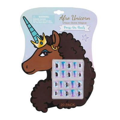 Afro Unicorn Press On Nails 20pk