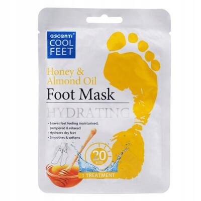 Escenti Cool Feet Hydrating Foot Mask Honey & Almond Oil 1 treatment