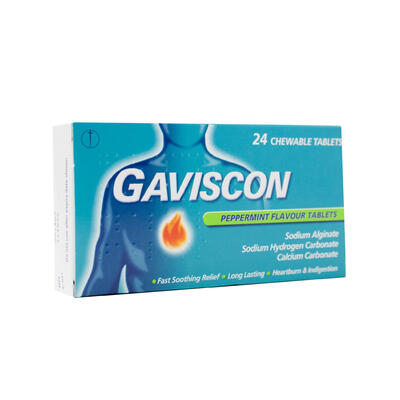 Gaviscon Peppermint Chewable Tablets 24 ct