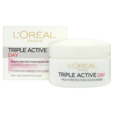 Loreal Day Cream Triple Active Dry & Sensitive 24H 50ml