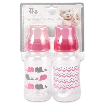 Cribmates Wide-neck Bottles 11oz 2 pack