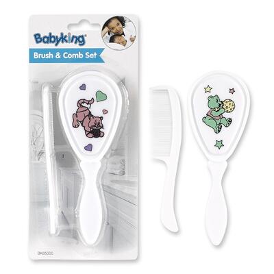 Baby King Brush & Comb Set 2 pack