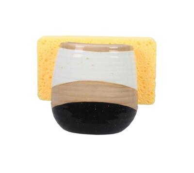Sponge Holder With Sponge Counrty Ceramic