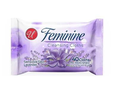 U Feminine Cleansing Cloths Lavender