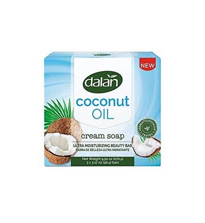 Dalan Cream Soap Liquid Coconut Oil 90g 3 pack