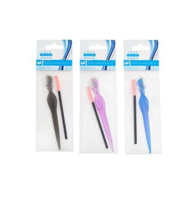 Eyebrow Grooming Kit With Razor & Spoolie Wand Assorted