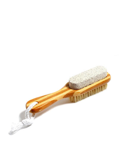 Cala Bamboo Pumice Stone/Nail Brush 1 count