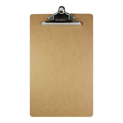 Bazic Legal Size Hardboard Clipboard with Sturdy Spring Clip