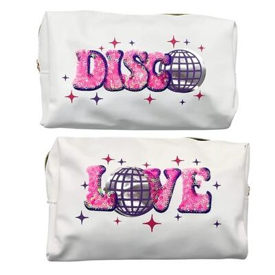 Disco White Cosmetic Bag Assorted