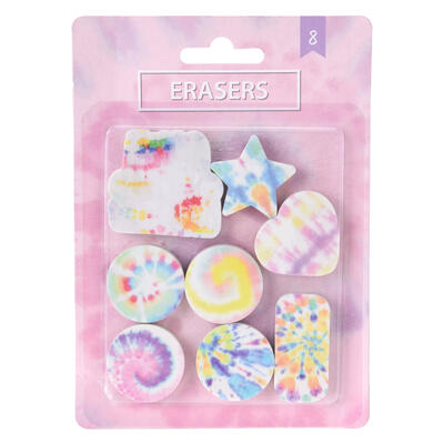 Tie Dye Eraser 8pcs