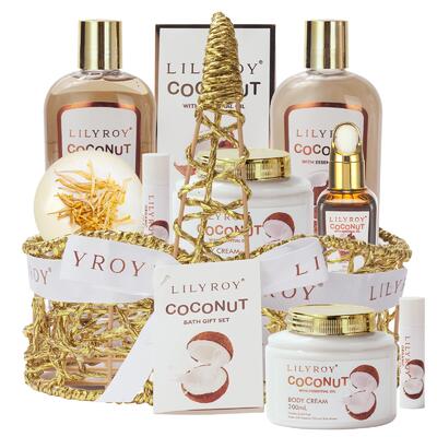 Lily Roy Coconut With Essential Oil Bath Gift Set