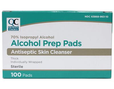 QC Sterile Alcohol Prep Pads 100ct