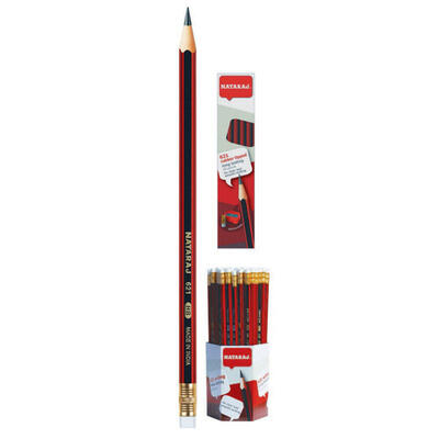  Nataraj Pencil Red and Black 2HB 1 ct