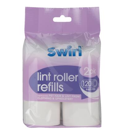 Swirl Lint Roller Refills 120 Sheets 2 pack