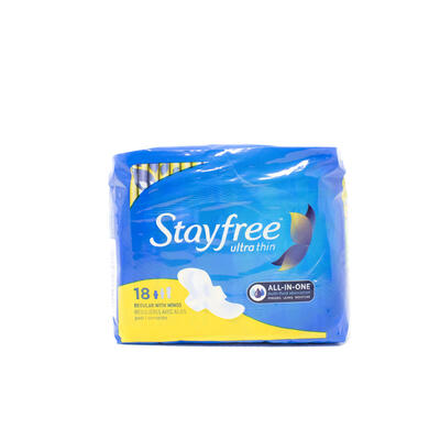 Stayfree Ultra Thin Pads With Wings Regular 18 count