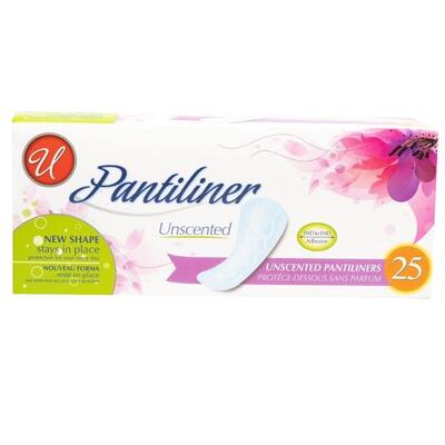 U Unscented Pantyliners 25ct