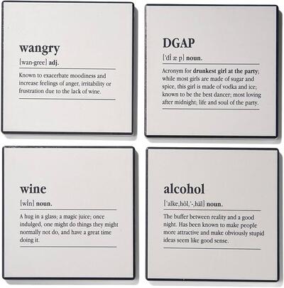 Definitions Ceramic Coasters 4pcs