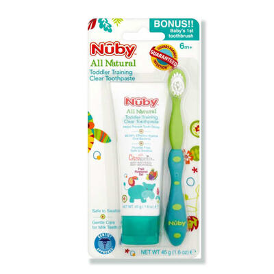 Nuby All Natural Toddler Training Toothpaste & Toddler's First Toothbrush