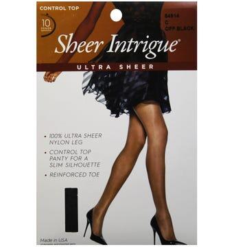 Sheer Intrigue Ultra Sheer Panty Hose Off Black C 1 piece