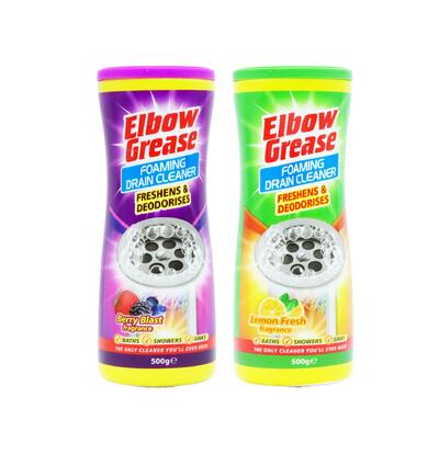 Elbow Grease Drain Foam Cleaner Assorted Lemon Fresh/Berry Blast 500g