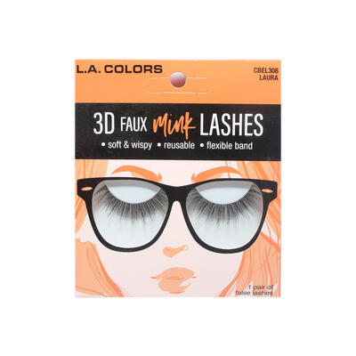 L.A. Colors 3D Faux  Mink Lashes Assorted 1 count