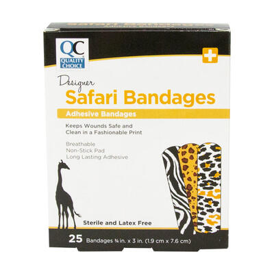 Quality Choice Safari Bandages Assorted 3/4