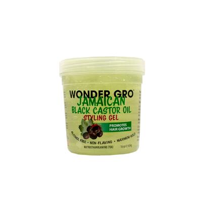 Wonder Gro Styling Gel Jam Black Castor Oil 16oz