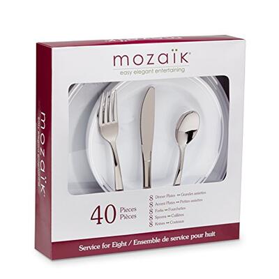 Mozaik Plastic Dinnerware 40 pieces