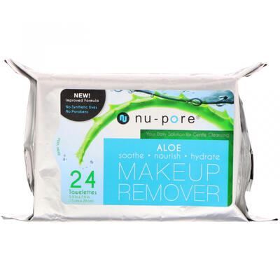 Nu Pore Makeup Remover Wipes 24ct