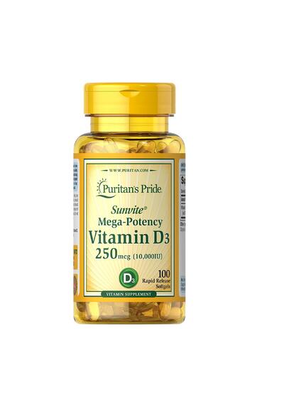 Puritans Pride Vitamin D3 250mcg 100ct