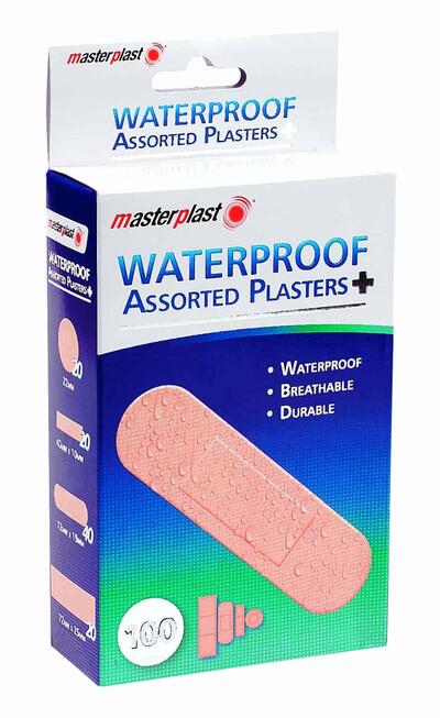 Masterplast Waterproof Assorted Plasters 100pk