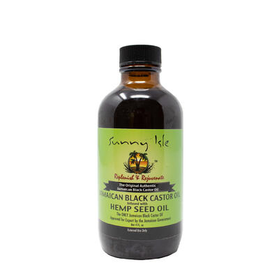 Sunny Isle Jamaican Black Castor Oil Infused with Hemp Seed Oil 4 oz