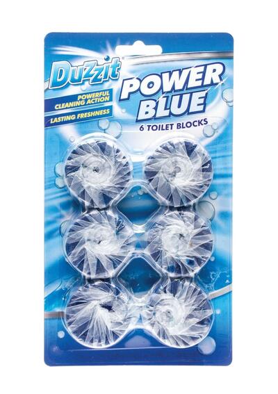 Duzzit Power Blue Toilet Block 6 pack