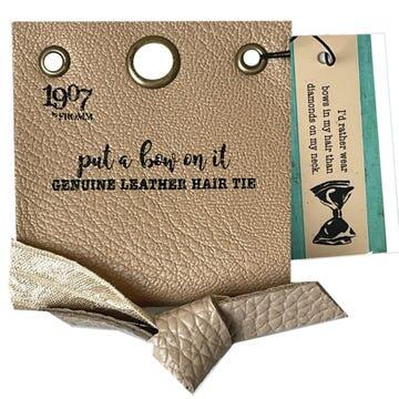 1907 Diane Genuine Leather Hair Tie Nude