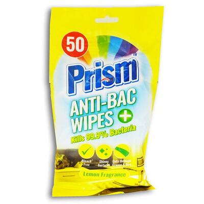 DNR Prism Anti Bacterial Wipes 50pk