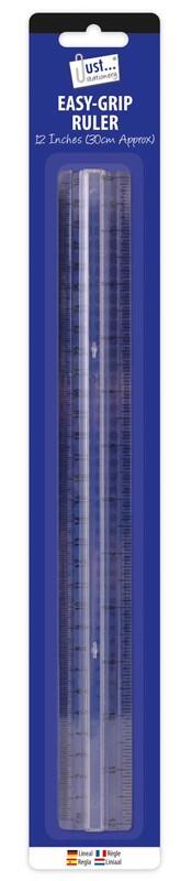 Easy Grip Clear plastic Ruler 30cm