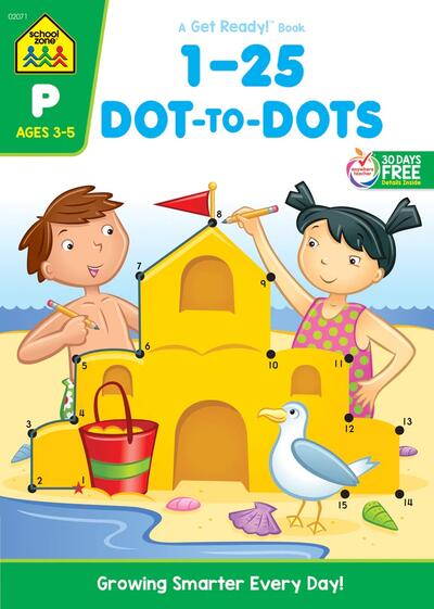  1-25 Dot-to-Dots Preschool Workbook