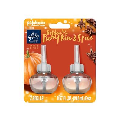 Glade Plug Golden Pumpkin Spice 0.67oz 2 count