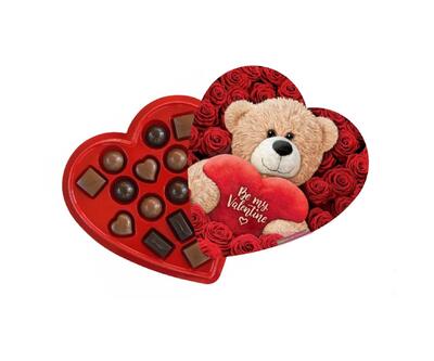 Elmers Teddy Bear Heart Box Chocolate 15 pieces