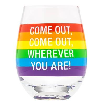 Come Out Wine Glass 16oz