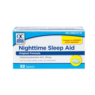 QC Night Time Sleep Aid 32 Tablets