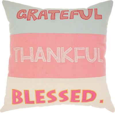 Greatful Thankful Bless Pillow