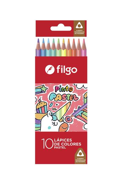 Filgo Colored Pencils De Wood Pastel 10 pieces