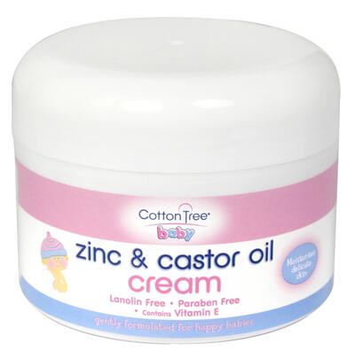 Cotton Tree Baby Zinc & Castor Oil Cream 200ml