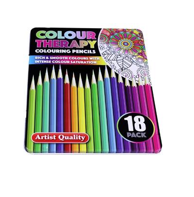 Colour Therapy Professional Pencil Crayons Tin 18